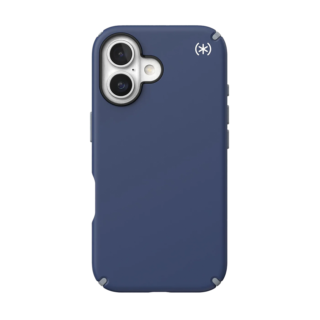 Speck Presidio 2 Pro Funda con MagSafe para iPhone 16 - Azul Costero/Gris Polvo/Blanco