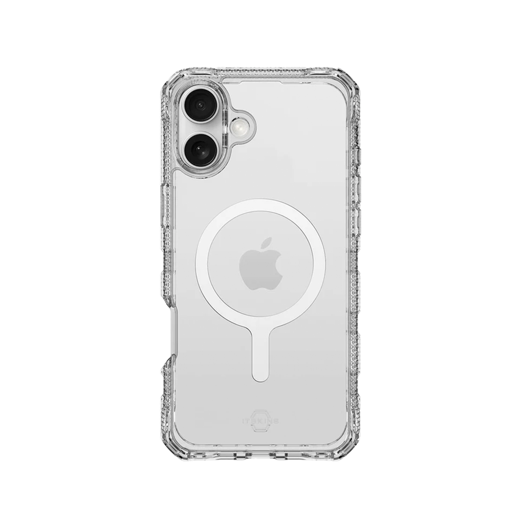 ItSkins Supreme R Funda Transparente con MagSafe para iPhone 16 Plus - Blanco