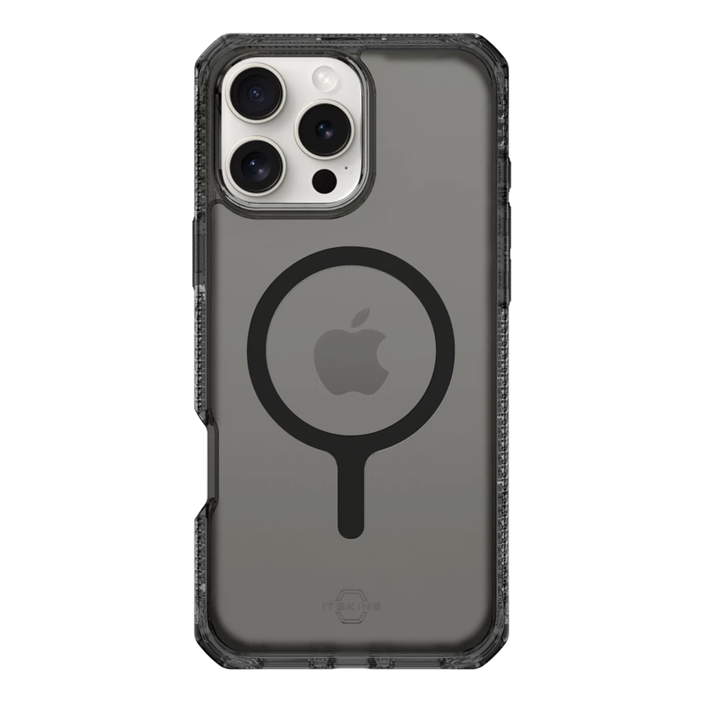 ItSkins Hybrid R Vapor Funda con MagSafe para iPhone 16 Pro Max - Humo