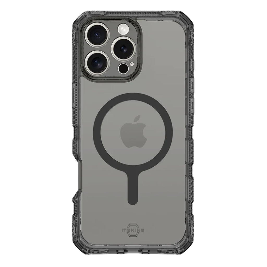 ItSkins Supreme R Funda Transparente con MagSafe para iPhone 16 Pro Max - Grafito