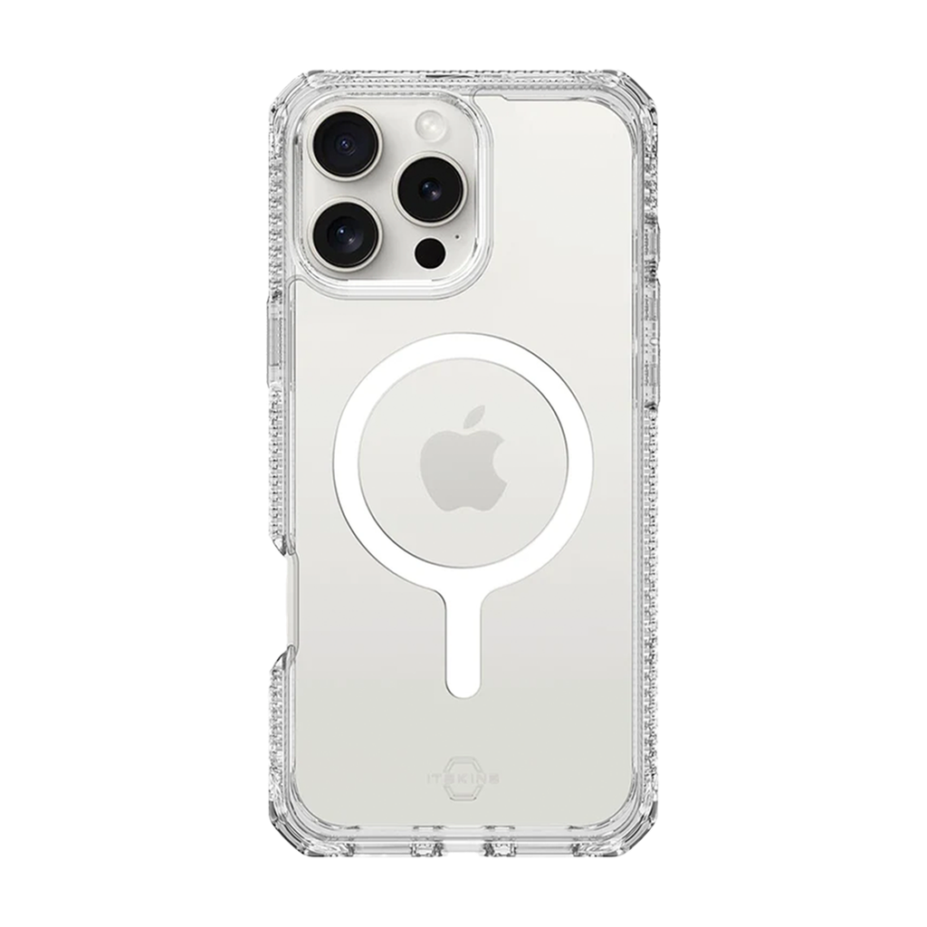 ItSkins Hybrid R Funda Transparente con MagSafe para iPhone 16 Pro - Transparente