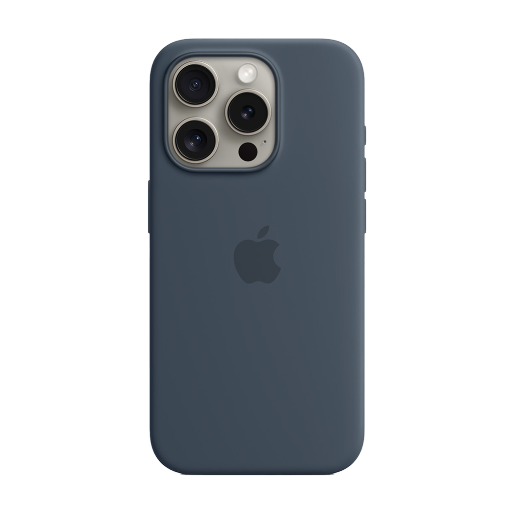 Apple Funda de Silicona con MagSafe para iPhone 15 Pro - Azul Tormenta