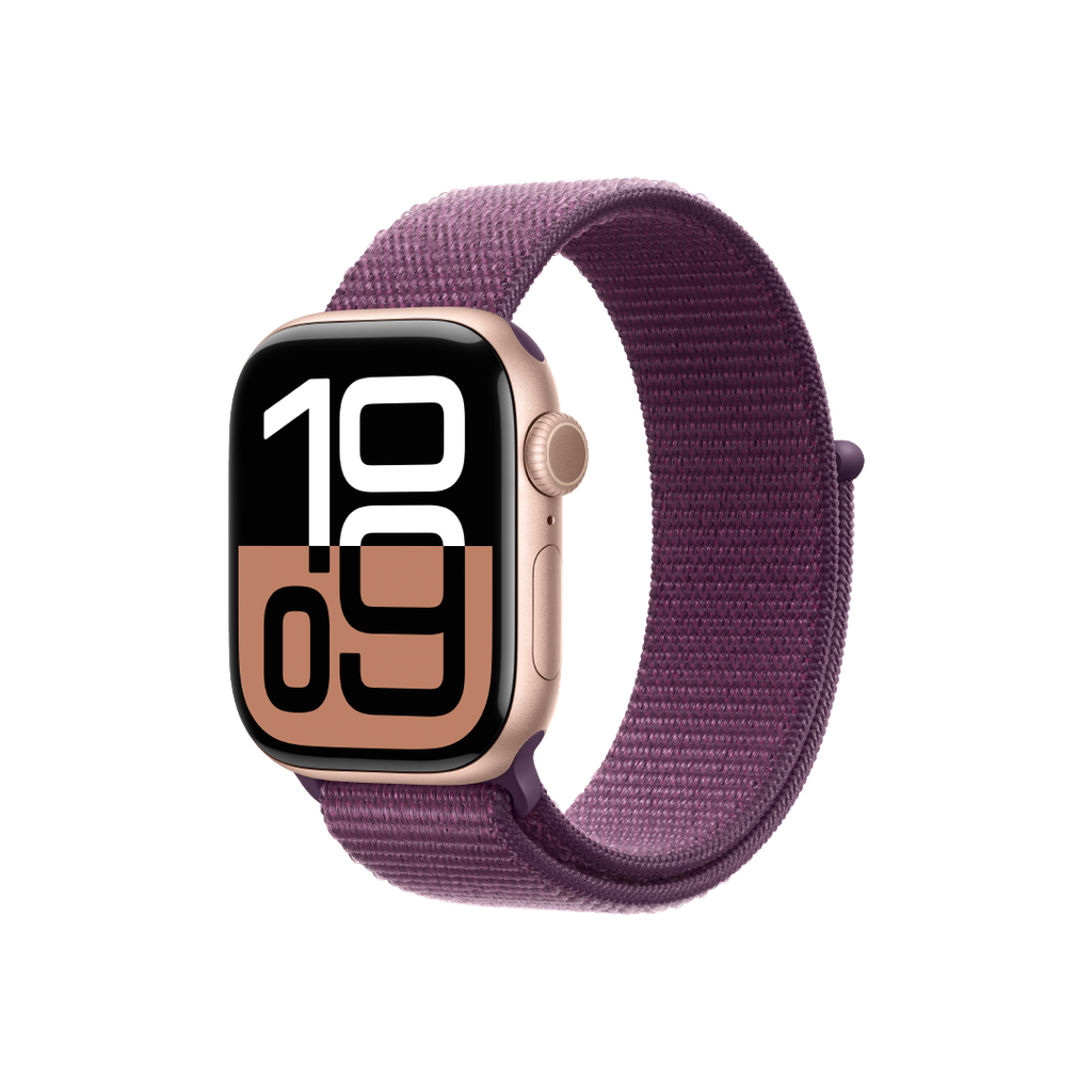 Apple Watch S10 GPS 42mm - Caja de Aluminio Oro Rosado - Loop Deportivo Ciruela