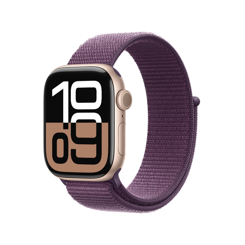 Apple Watch S10 GPS 42mm - Caja de Aluminio Oro Rosado - Loop Deportivo Ciruela