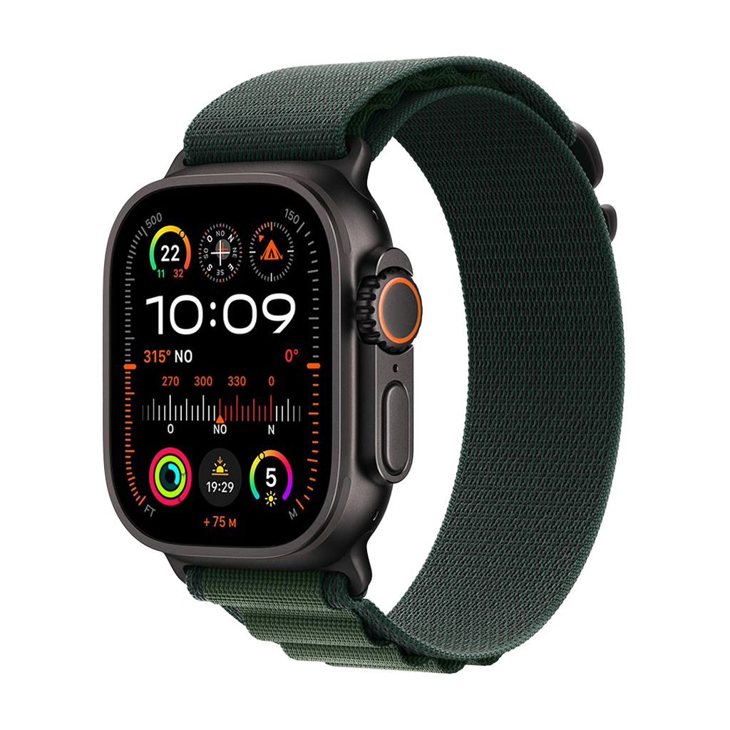 Apple Watch Ultra 2 GPS 49mm - Caja de Titanio Negra - Loop Alpino Verde Oscuro - M