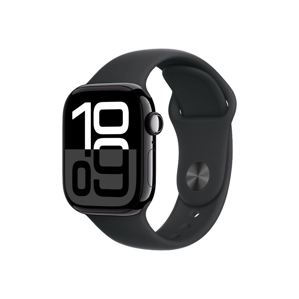 Apple Watch S10 GPS 42mm - Caja de Aluminio Negro Azabache - Banda Deportiva Negra -M/L