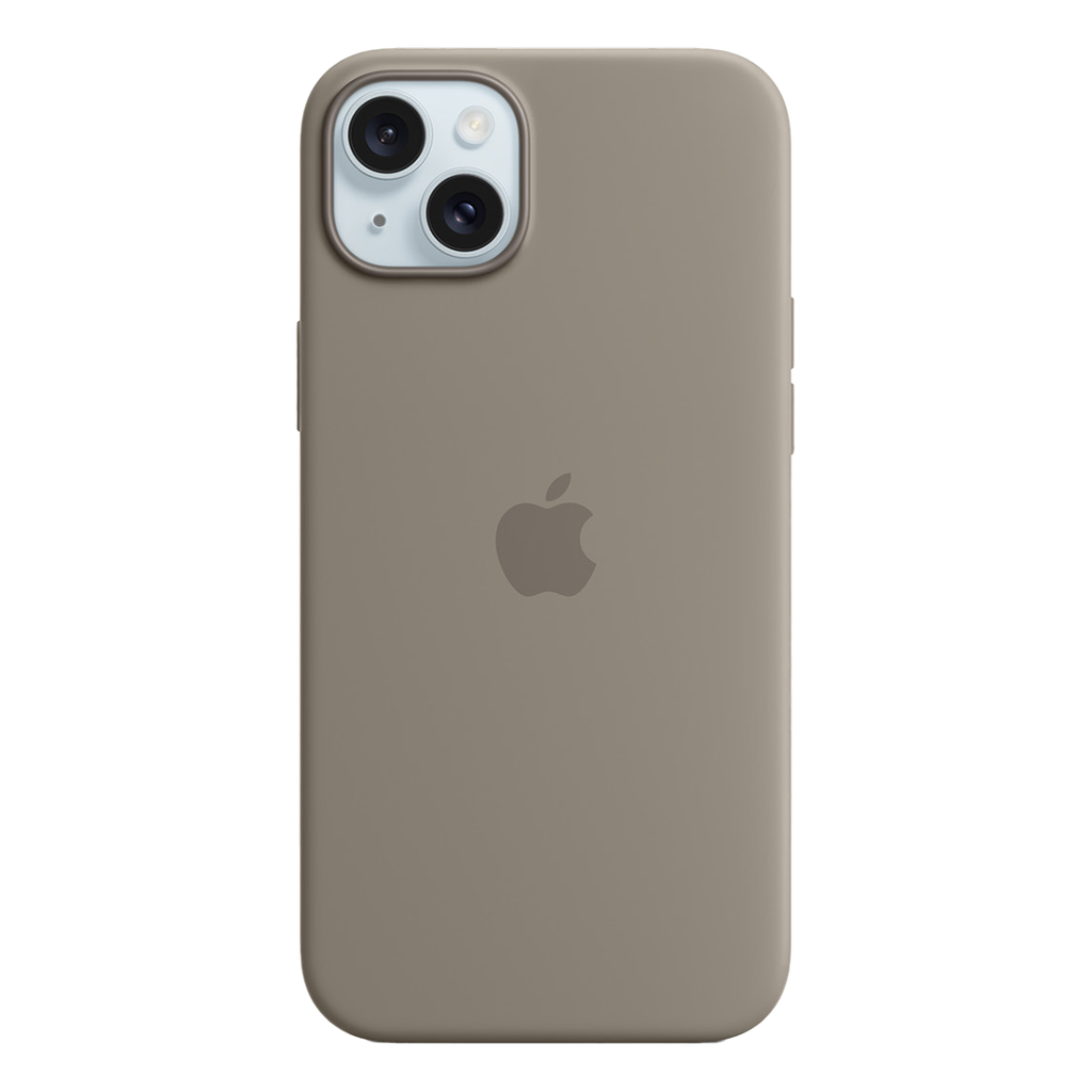 Funda de silicona con MagSafe de Apple para iPhone 15 Plus - Arcilla