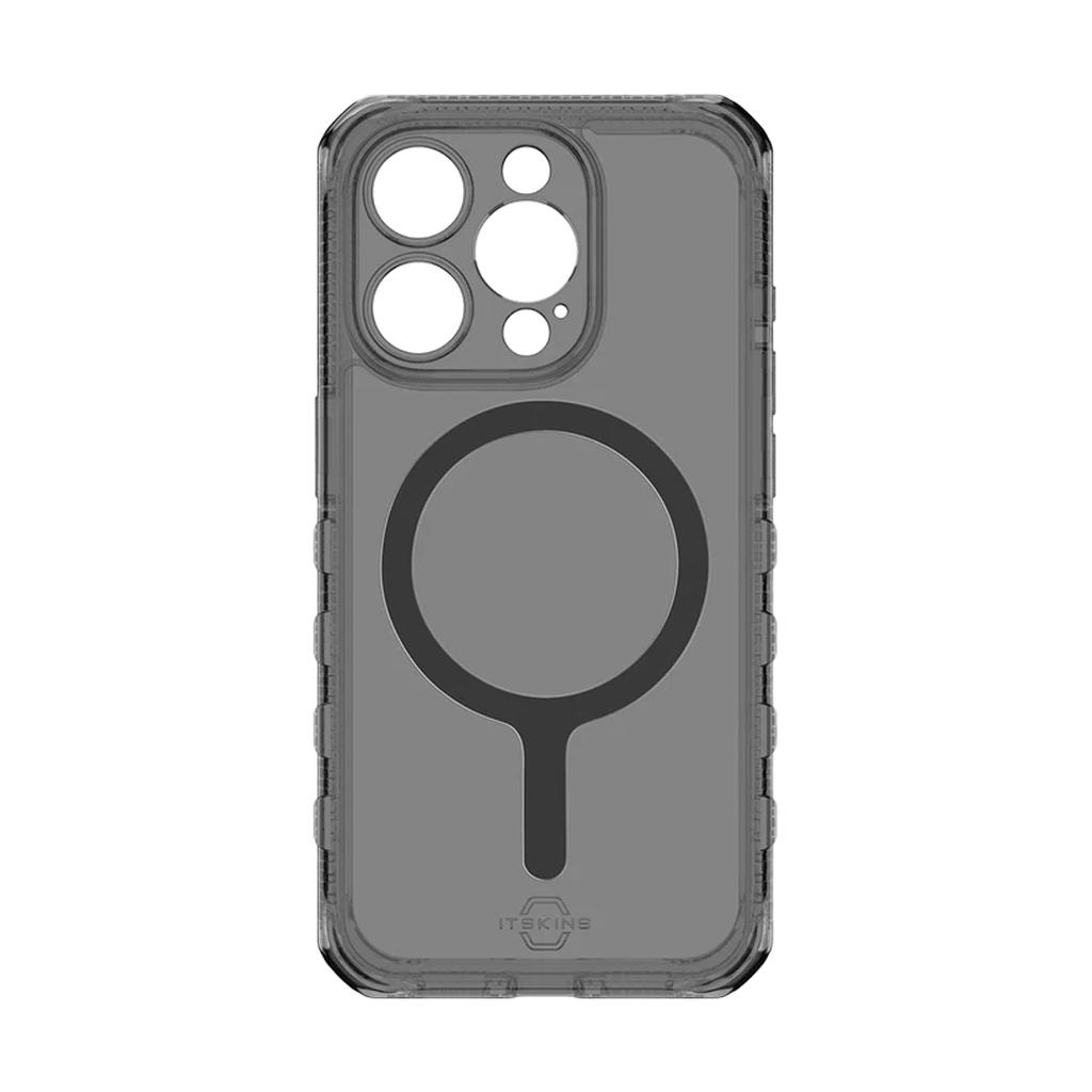 ItSkins Supreme R Funda Transparente con Magsafe para iPhone 15 Pro - Grafito