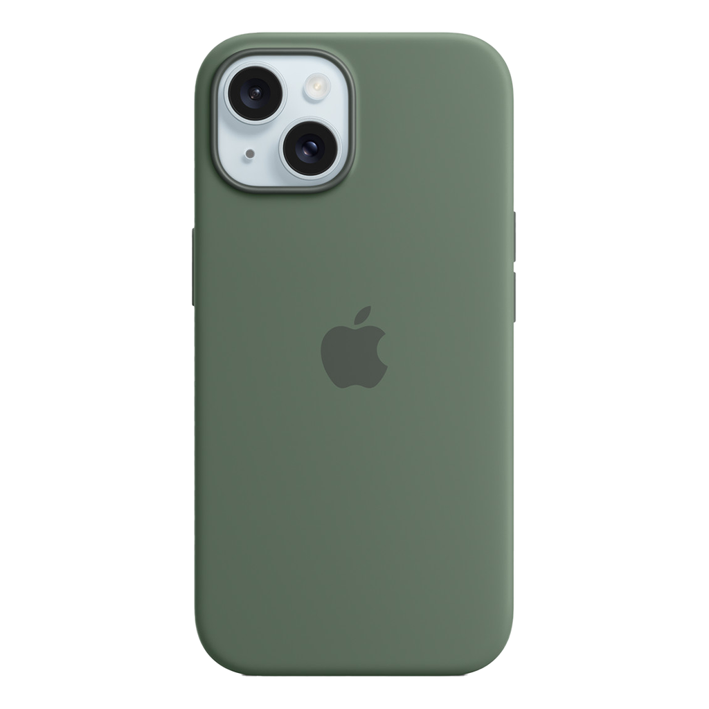 Funda de silicona con MagSafe de Apple para iPhone 15 - Ciprés