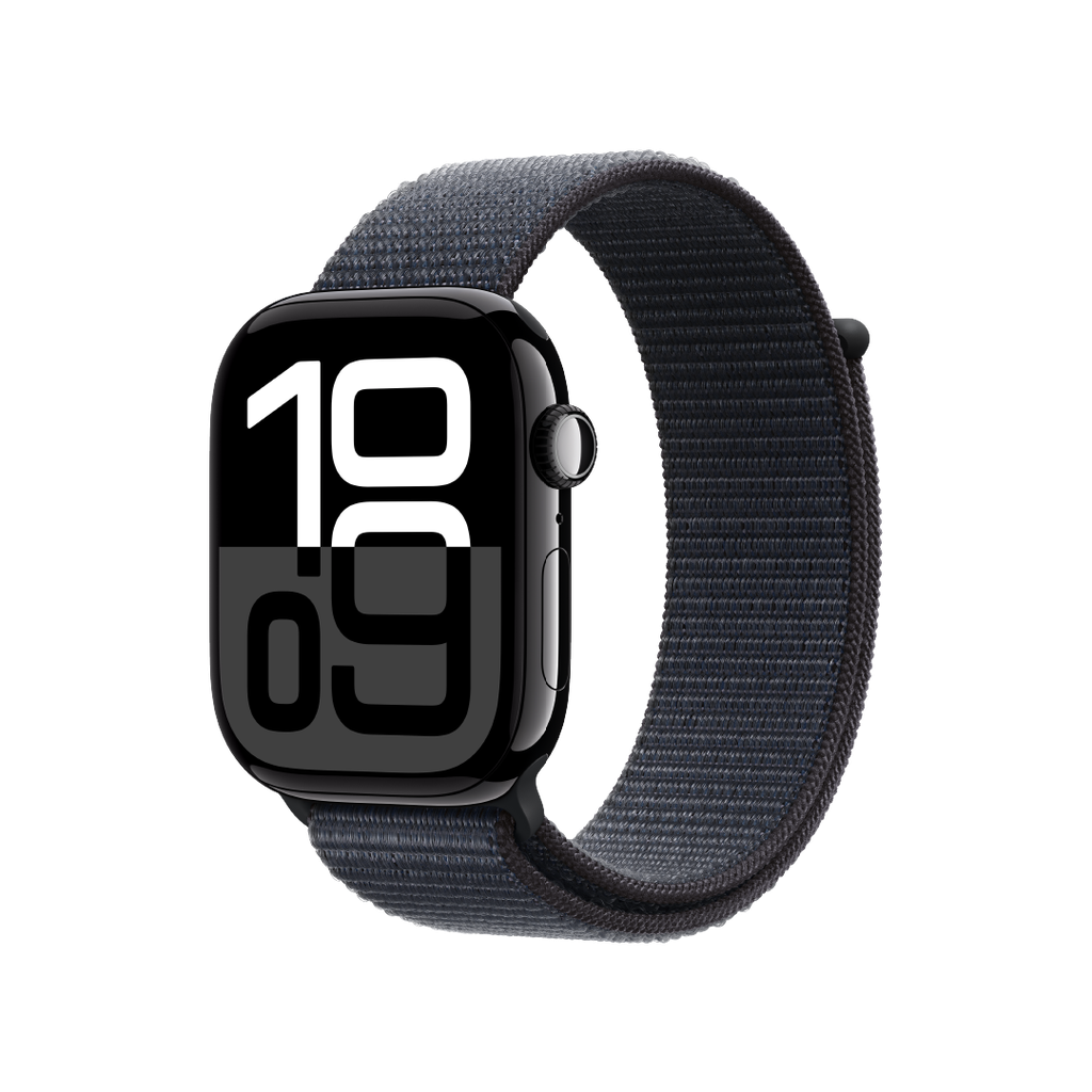 Apple Watch Series 10 (GPS) 46 mm - Caja de Aluminio Negro azabache - Loop Deportivo Tinta