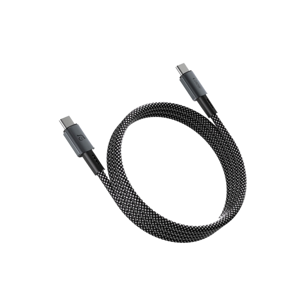 Cable de carga magnético CASA MP100 de USB-C a USB-C de 240 W (1 m) de Adam Elements - Negro