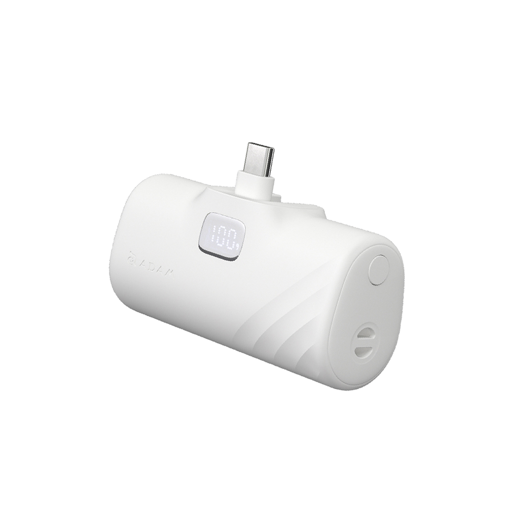 Batería externa plegable (USB-C) GRAVITY F5C de 5.000 mAh de Adam Elements - Blanco