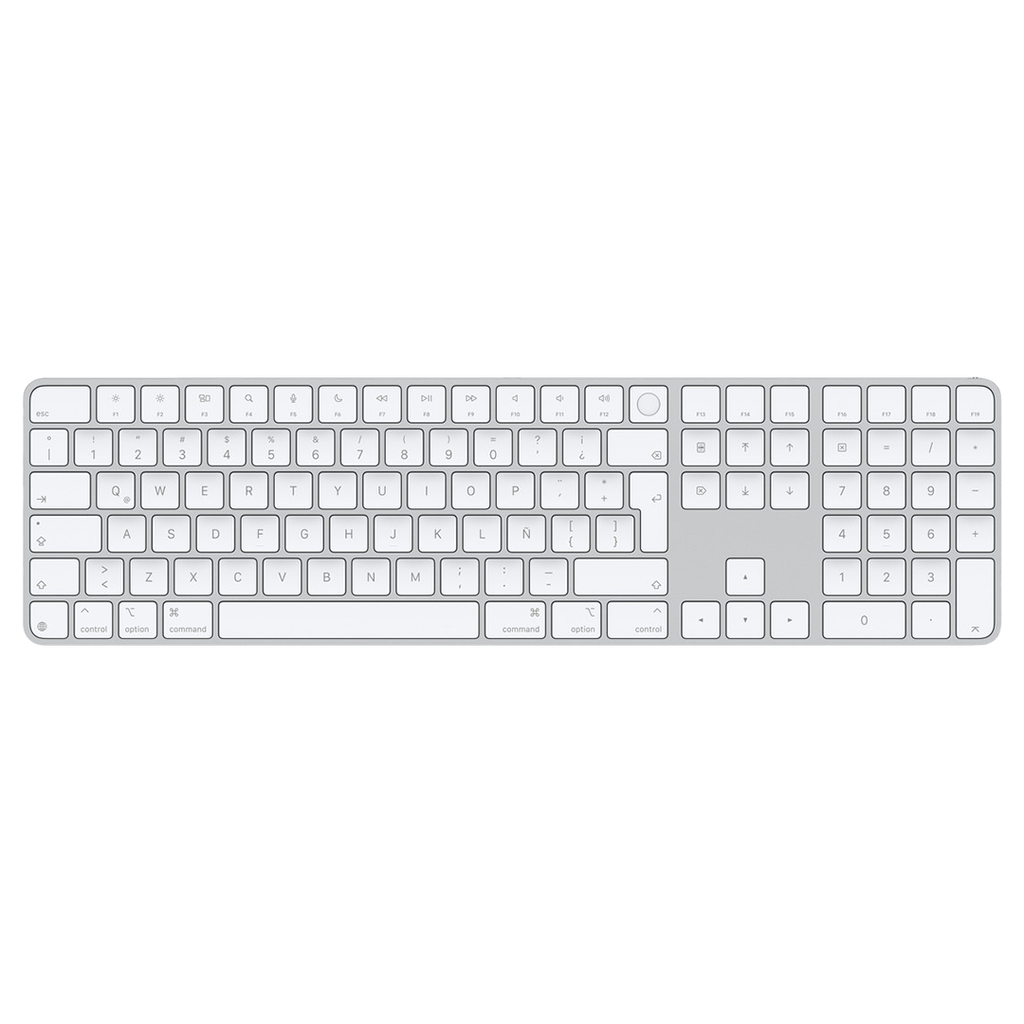 Magic Keyboard con Touch ID y teclado numérico de Apple para modelos de Mac con chip de Apple (USB‑C) - Español (América Latina) - Teclas blancas