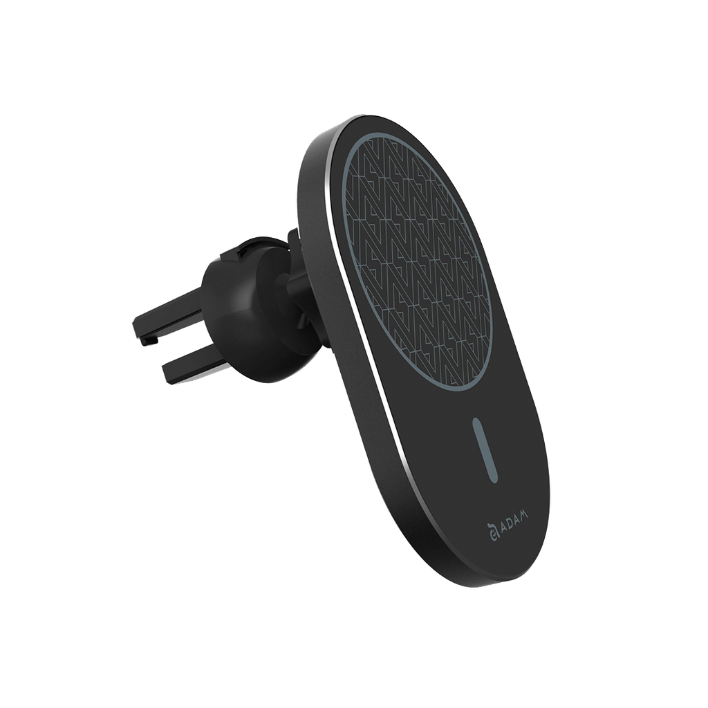 Cargador magnético inalámbrico para auto OMNIA C2 de 15 W de Adam Elements - Negro