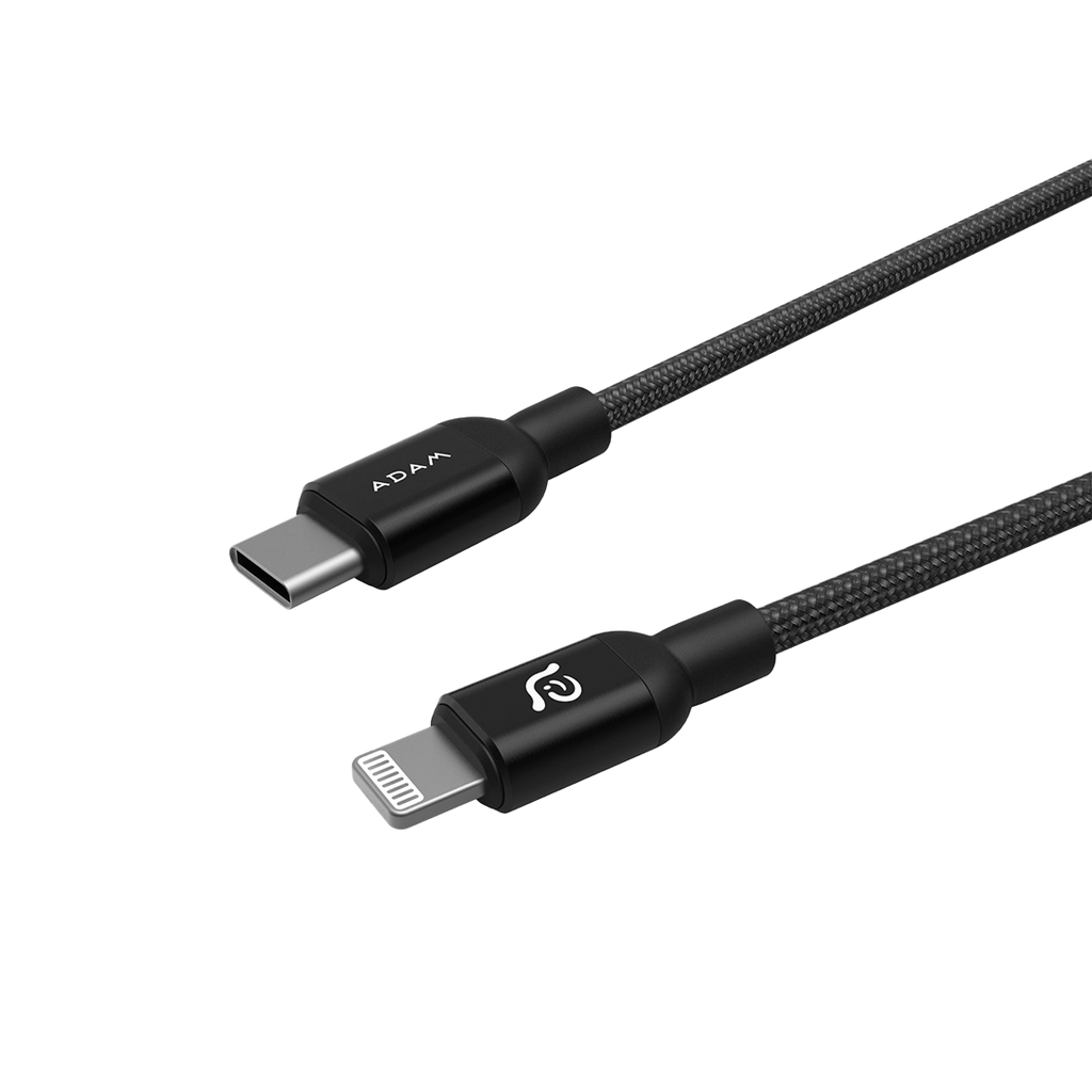 Cable de carga PeAk II 120B de USB-C a Lightning (1.2 m) de Adam Elements - Negro