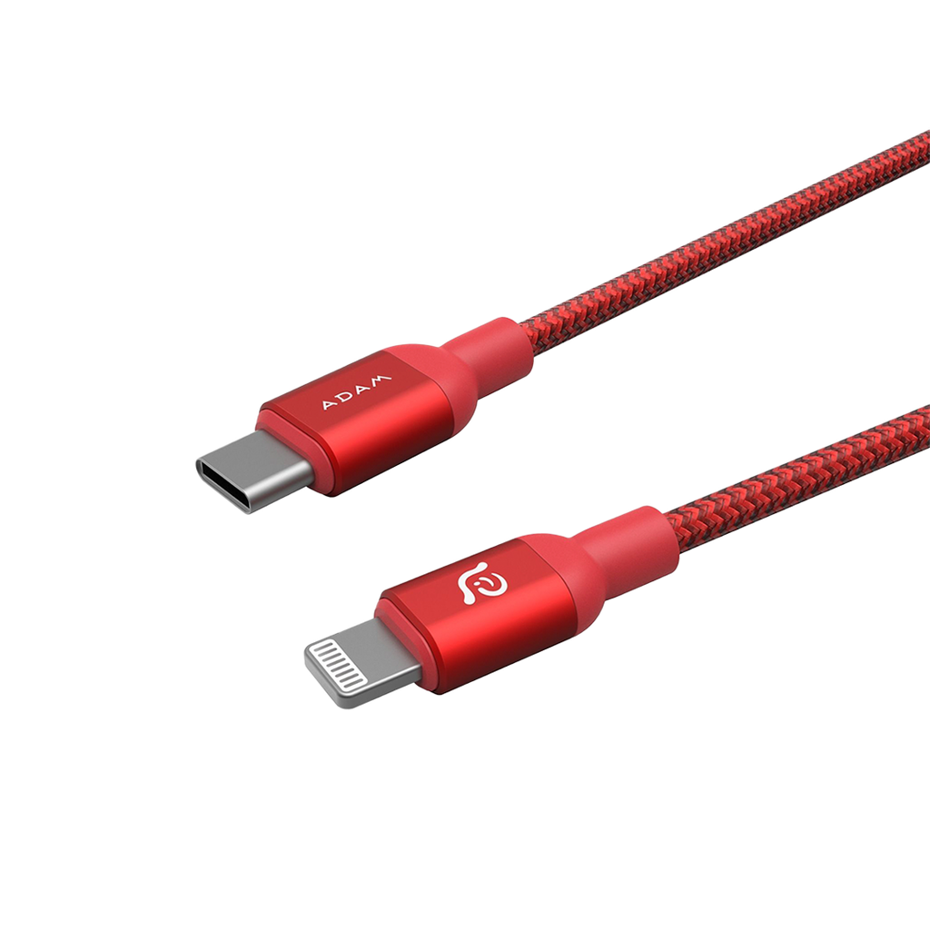 Cable de carga PeAk II 120B de USB-C a Lightning (1.2 m) de Adam Elements - Rojo