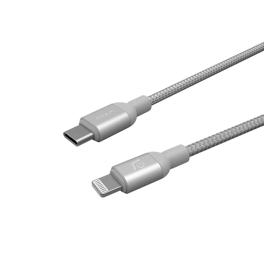 Cable de carga PeAk II 120B de USB-C a Lightning (1.2 m) de Adam Elements - Plata