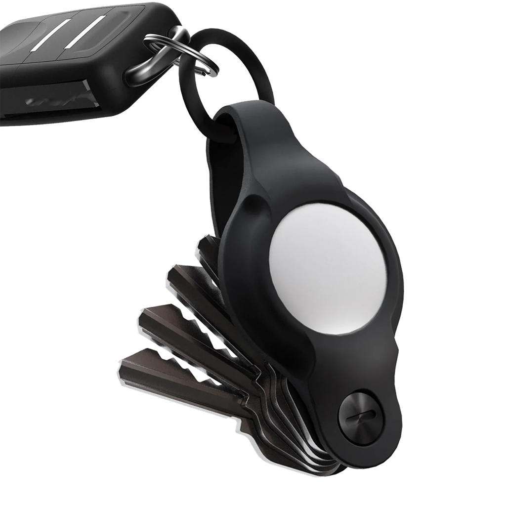 KeySmart Air Flex Llavero de Silicona para AirTag - Negro