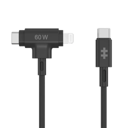 [HJ4010BKGL-50] Hyper Cable 2 en 1 60w - Negro