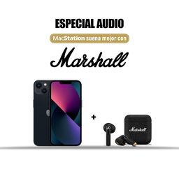 [BUNDLEMAR1] iPhone 13 Medianoche + [1006653] Marshall Minor IV Auriculares inalámbricos  In Ear - Negro