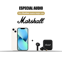 [BUNDLEMAR2] iPhone 13 Blanco Estelar+ [1006653] Marshall Minor IV Auriculares inalámbricos  In Ear - Negro