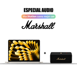 [BUNDLEMAR6] MacBook Air 13" M4 256GB Blanco Estelar + [1006884] Marshall Emberton III Parlante Bluetooth - Negro y Brasa