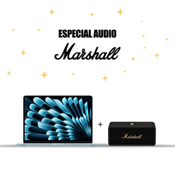 [BUNDLEMAR5] MacBook Air 13" M4 256GB Azul Cielo + [1006884] Marshall Emberton III Parlante Bluetooth - Negro y Brasa