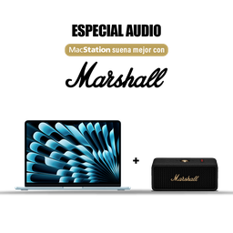 [BUNDLEMAR5] MacBook Air 13" M4 256GB Azul Cielo + [1006884] Marshall Emberton III Parlante Bluetooth - Negro y Brasa