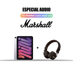 [BUNDLEMAR10] (MXN93LE/A) iPad Mini WiFi 128GB | Púrpura + (1006834) Marshall Major V Auriculares Bluetooth On Ear - Marrón
