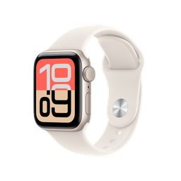 [MEHG4AM/A] Apple Watch SE 3 (GPS) 44mm - Caja de Aluminio Blanco Estelar - Banda Deportiva Blanco Estelar S/M