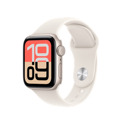 [MEHJ4AM/A] Apple Watch SE 3 (GPS) 44 mm - Caja de Aluminio Blanco estelar - Banda Deportiva Blanco estelar - M/L