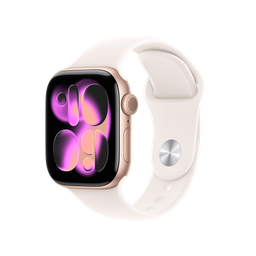 [MEU44AM/A] Apple Watch Series 11 ((GPS)) 42 mm - Caja de Aluminio Oro Rosa - Banda Deportiva Rosado Rubor - M/L