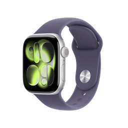 [MEU64AM/A] Apple Watch Series 11 ((GPS)) 42 mm - Caja de Aluminio Plata - Banda Deportiva Morado Niebla - S/M