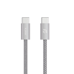 [ACBADC100SETSL] Cable de carga magnético iLinio C100 USB-C a USB-C de 100W (paquete de 2) de Adam Elements - Plata