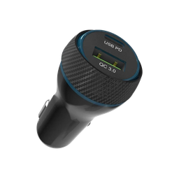 [APAADC1PBK] Cargador para auto doble (USB-C / USB-A) OMNIA C1+ de 45 W de Adam Elements - Gris