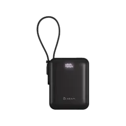 [APBADVTQBK] Batería externa portátil VIONTA Q Ultracompacto con cable integrado de 10.000 mAh de Adam Elements - Negro