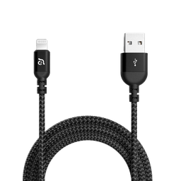 [ACBAD3AL120BBK] Cable de carga PeAk III 120B de USB-A a Lightning (1.2 m) de Adam Elements - Negro