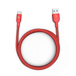 [ACBADM100PRD] Cable de carga CASA M100+ (2.ª gen) de USB-A a USB-C de 100 W (1 m) de Adam Elements - Rojo