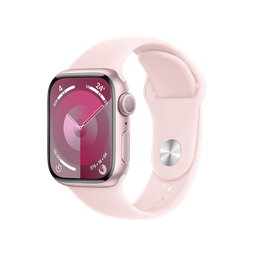 [MR943LE/A] Apple Watch Series 9 GPS - 41mm - Caja de Aluminio Rosa con Banda Deportiva Rosa Claro - M/L