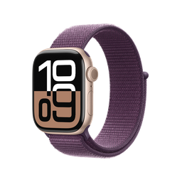 [MWWK3AM/A] Apple Watch S10 GPS 42mm - Caja de Aluminio Oro Rosado - Loop Deportivo Ciruela