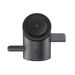 [APAADMAGTBGY] Base de carga inteligente 3-en-1 Mag Tube Qi2 de 15 W de Adam Elements - Gris espacial