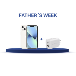 [BUNDLEIPH13S] iPhone 13 128GB (MLPG3LZ/A) + Cargador Adam Elements X65 (APAADX65ARWH)
