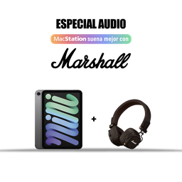 [BUNDLEIPM-AE-8] (MXPN3LE/A) iPad Mini WiFi + Cellular 128GB | Gris Espacial + (1006834) Marshall Major V Auriculares Bluetooth On Ear - Marrón